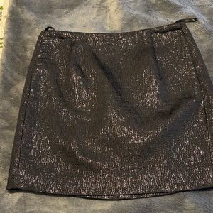 J. Crew Shimmering Black Mini Skirt